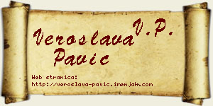 Veroslava Pavić vizit kartica